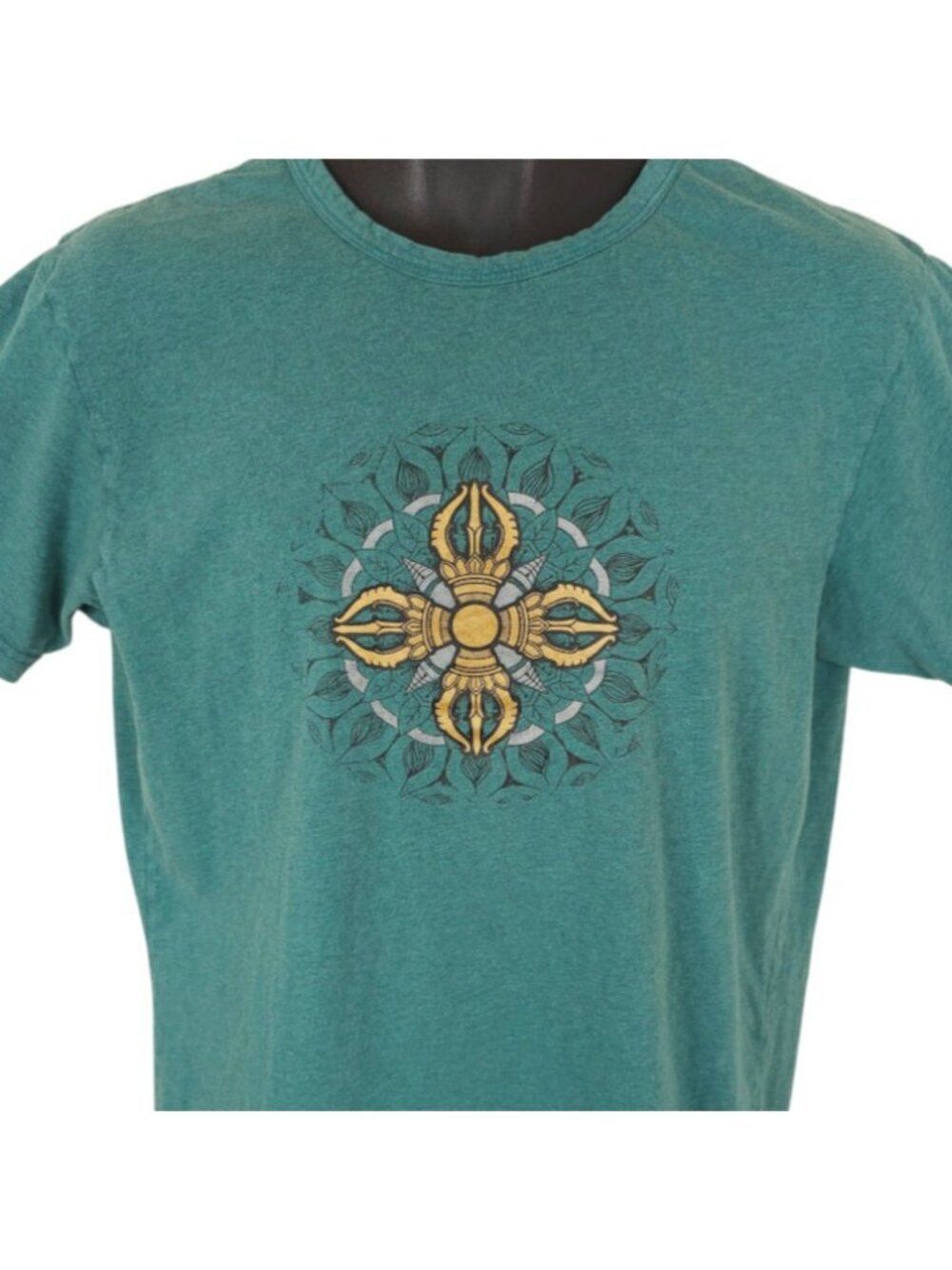 Bajra Mandala T Shirt Womens Size XL Green JuJu Nepal